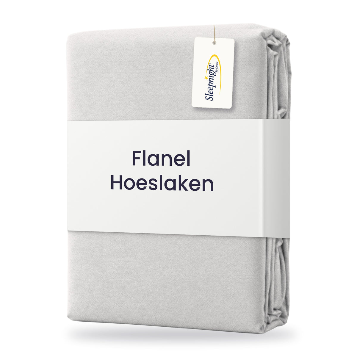 Sleepnight Hoeslaken Flanel 30 cm Grijs - verpakking