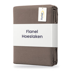 Sleepnight Hoeslaken Flanel 30 cm Taupe