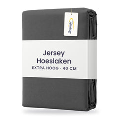 Sleepnight Hoeslaken Jersey 40 cm Antraciet
