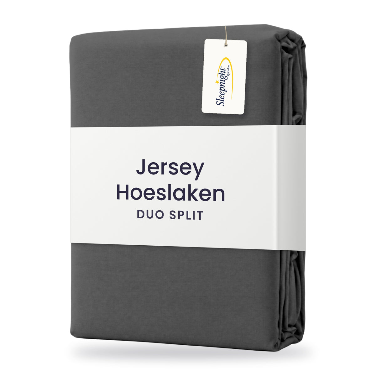 Sleepnight Duo Split Hoeslaken Jersey Antraciet - verpakking