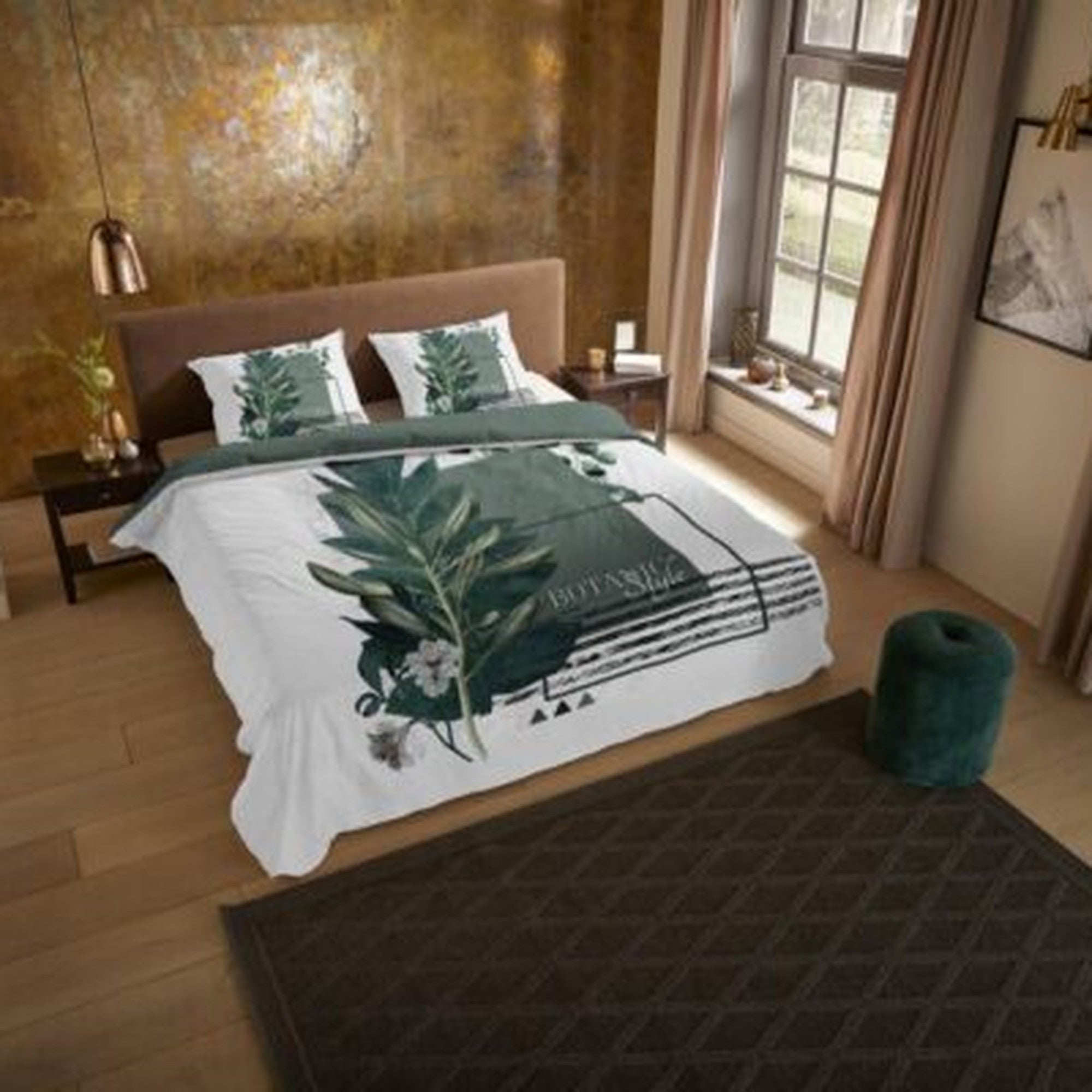 Pure Housse de Couette Microfibre Green Boho - Vert