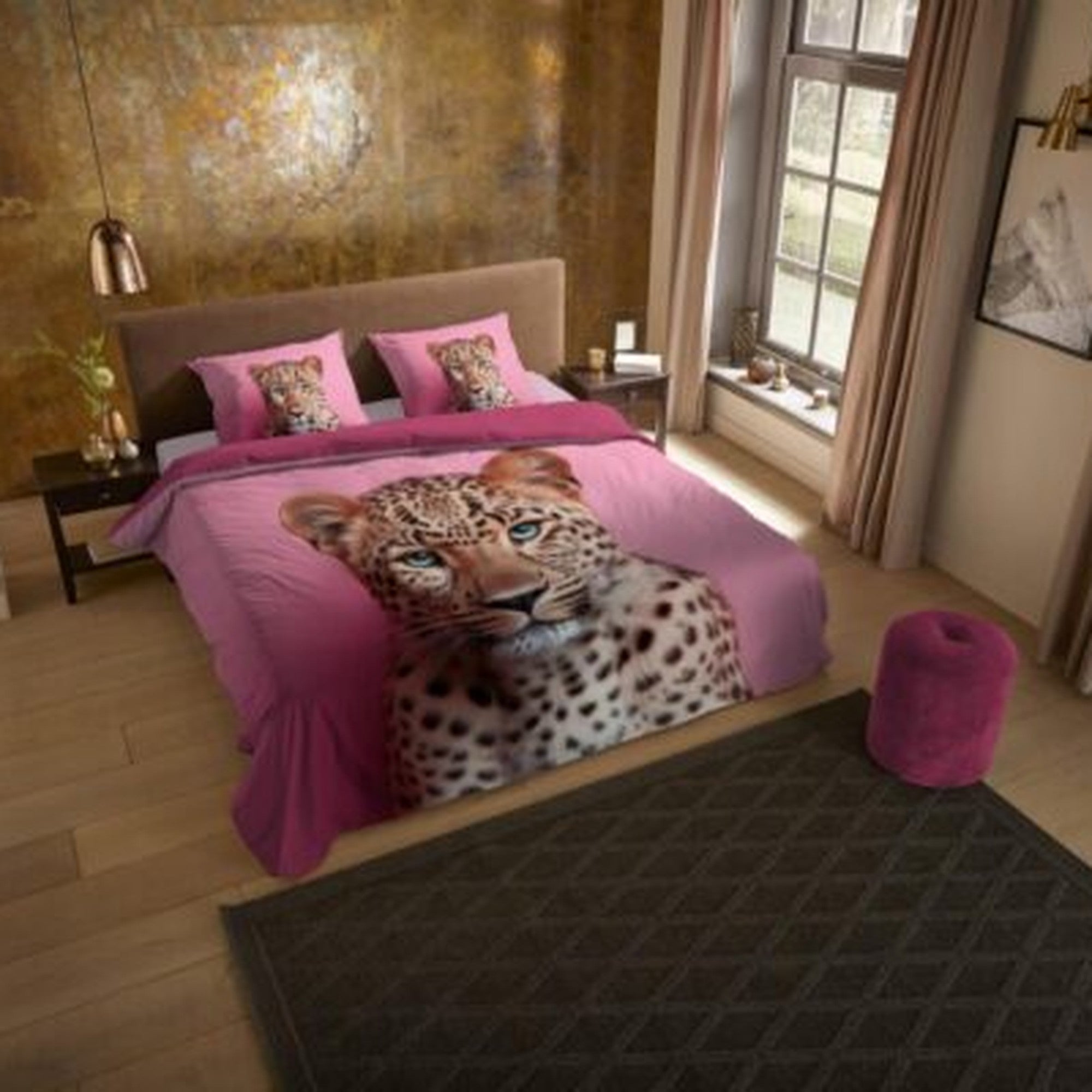 Pure Housse de Couette Microfibre Leona - Rose