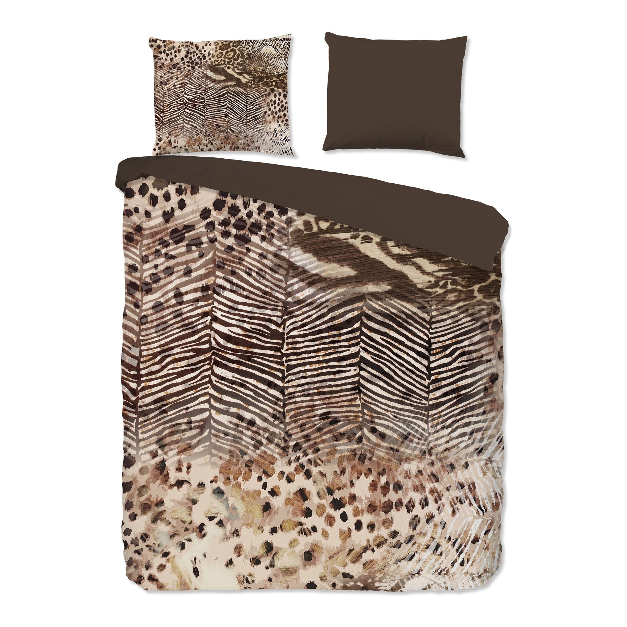 Pure dekbedovertrek Microfiber Skins, Brown