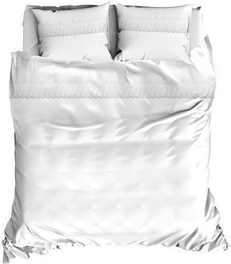 Romanette Dekbedovertrek Dekbedovertrek Flanel Vienna Wit