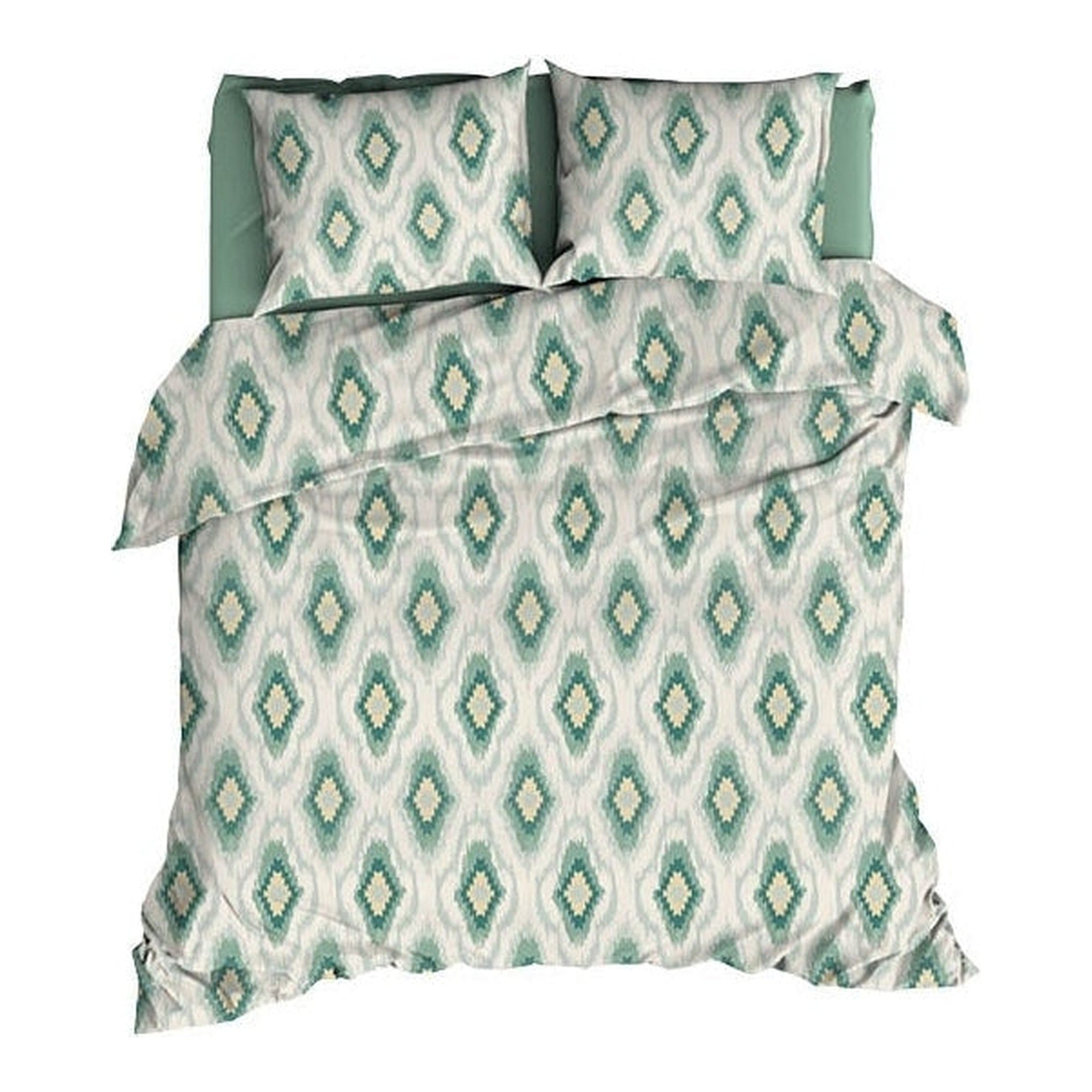 Romanette dekbedovertrek katoen Ottoman Green