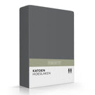 Romanette hoeslaken Basic katoen antraciet