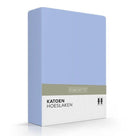 Romanette hoeslaken Basic katoen bleu