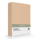 Romanette hoeslaken Basic katoen camel