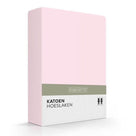 Romanette hoeslaken Basic katoen Rose