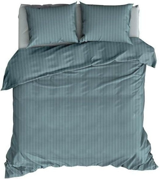 Satin d'Or Dekbedovertrek Dekbedovertrek Satijn Satijnstreep Smoke Blue