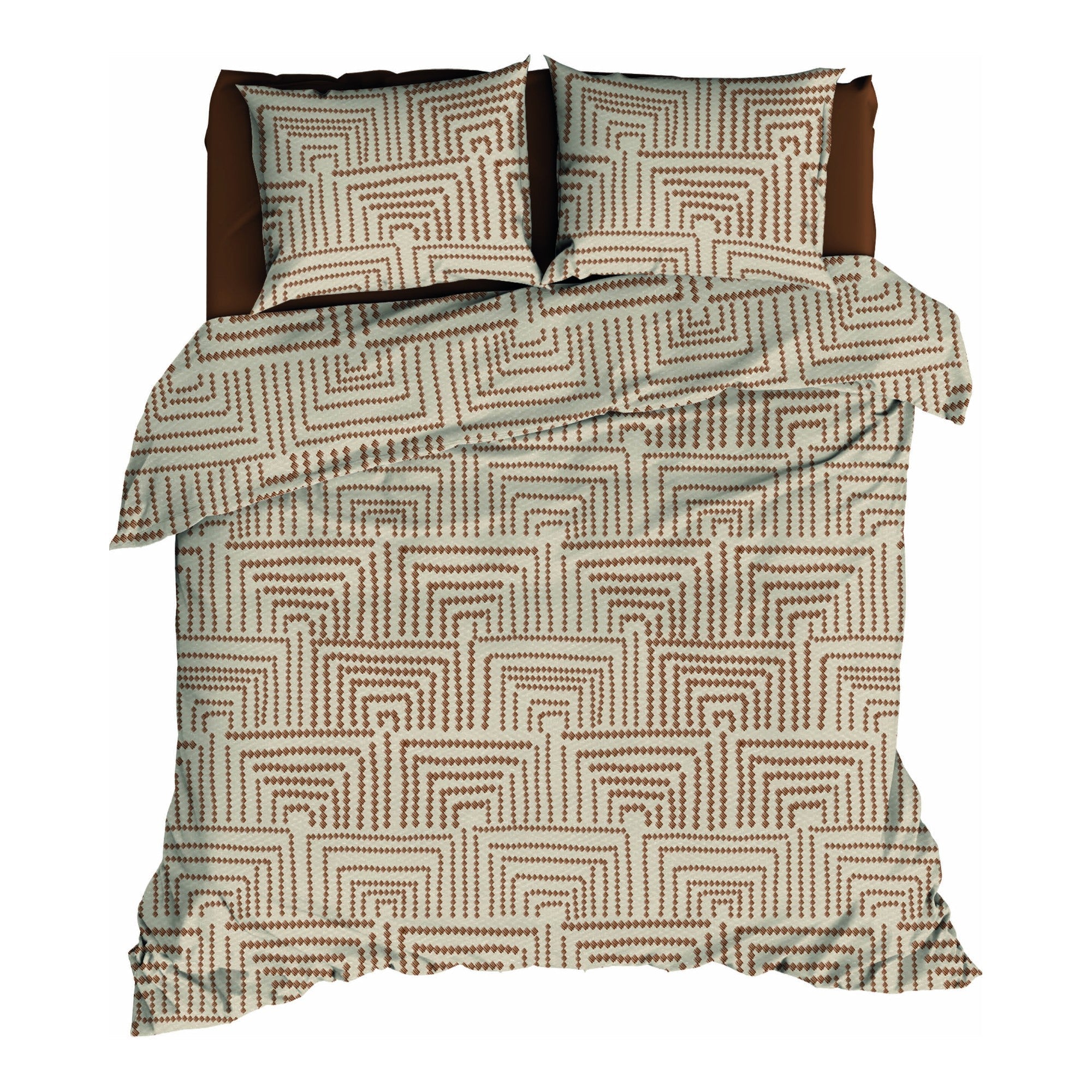 Satin d'Or dekbedovertrek Vendome satijnkatoen beige