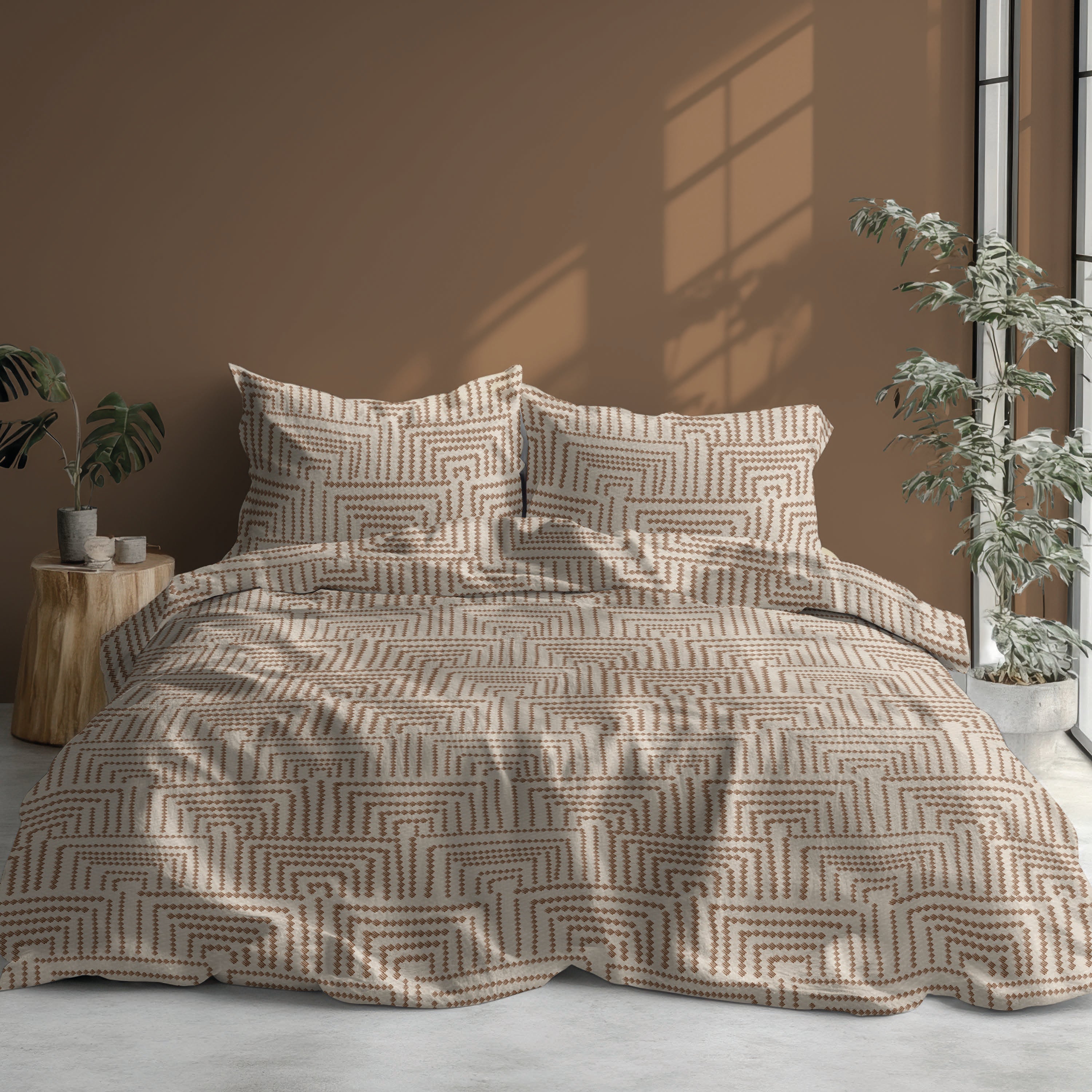 Satin d'Or lakenset Vendome satijnkatoen beige