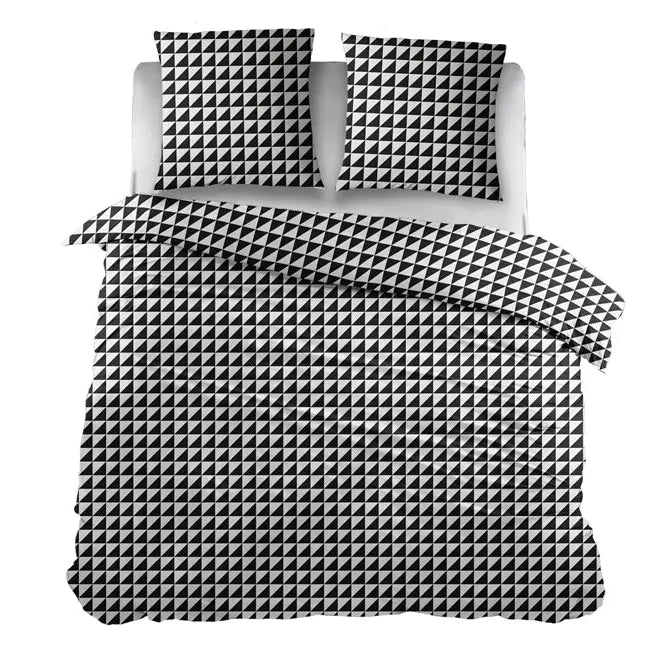 Sleepnight Housse de Couette Coton Chanel Noir