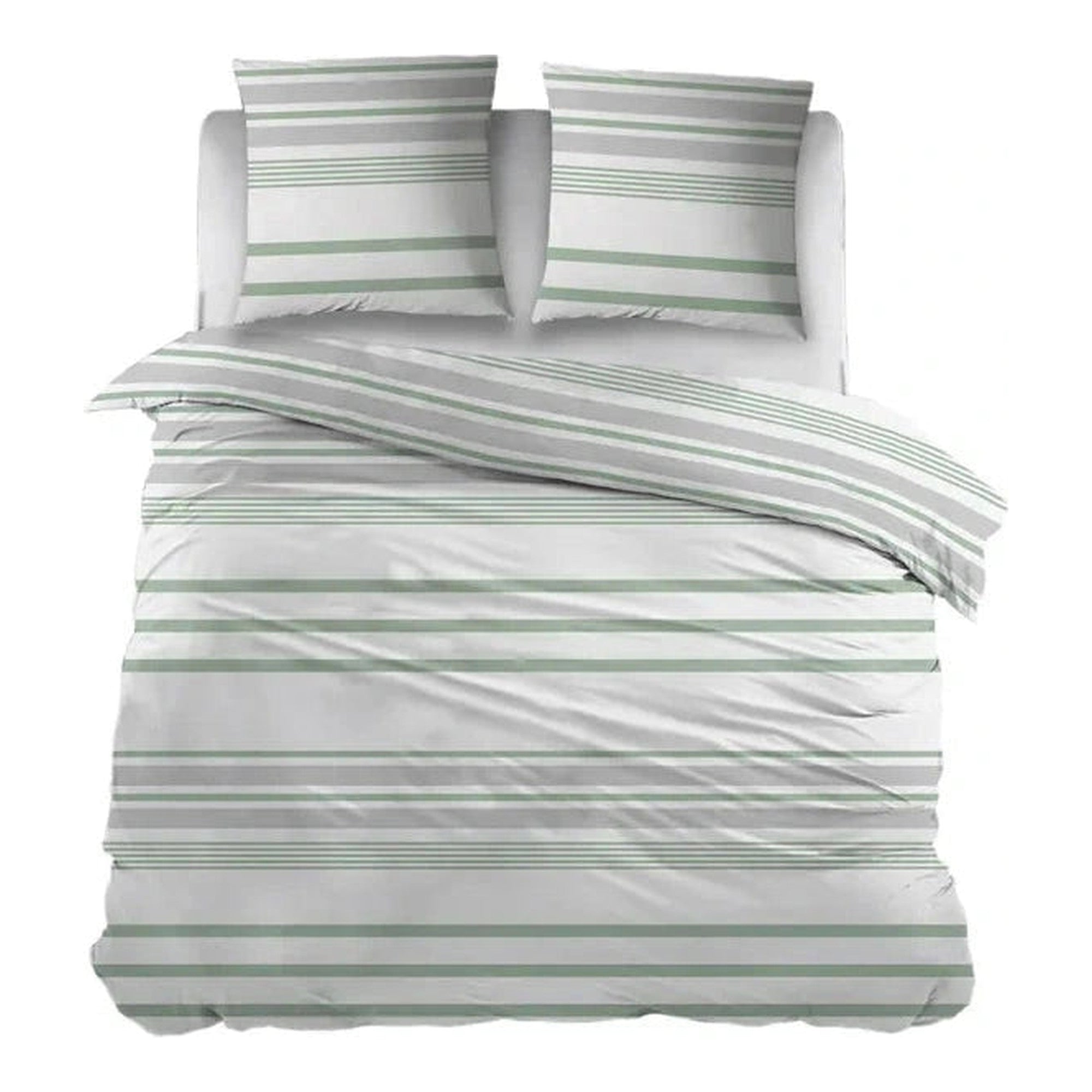 Sleepnight dekbedovertrek flanel Indra groen