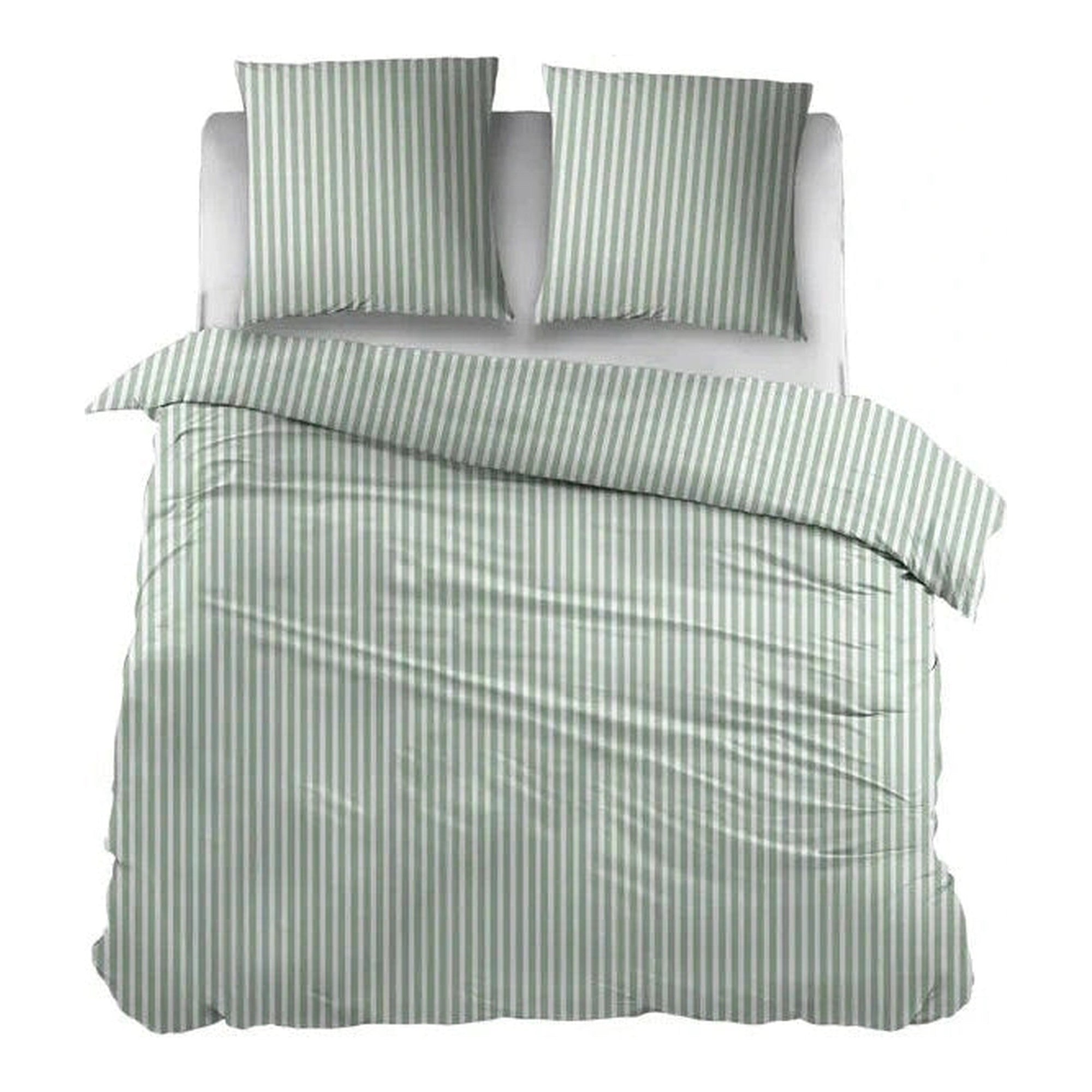 Sleepnight dekbedovertrek flanel Iris groen