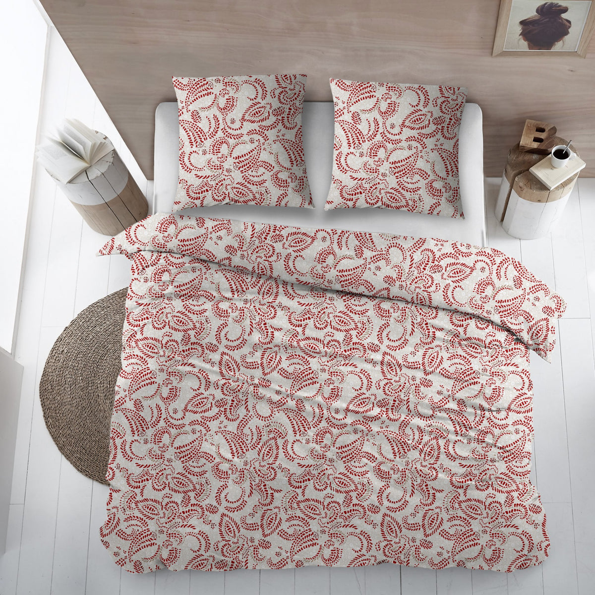 Sleepnight dekbedovertrek percale Chou rouge