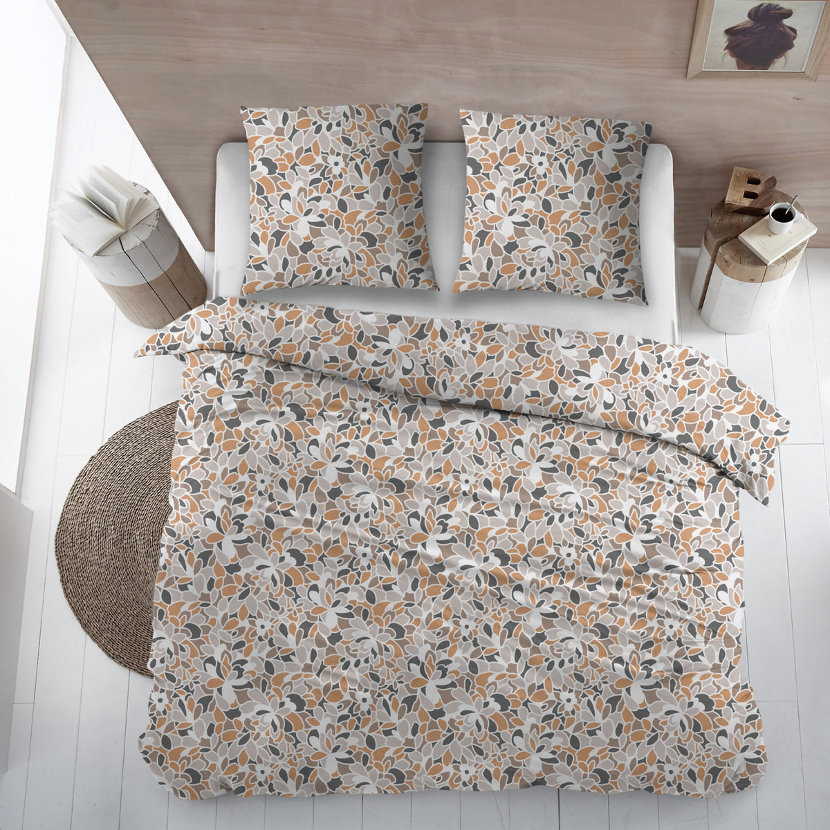 Sleepnight dekbedovertrek percale Epinards beige