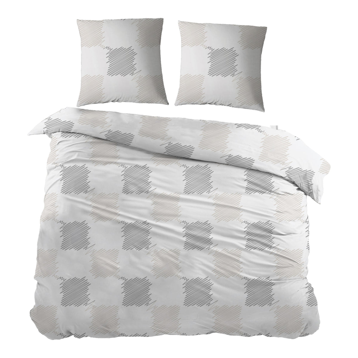 Sleepnight dekbedovertrek percale Oranges taupe gris