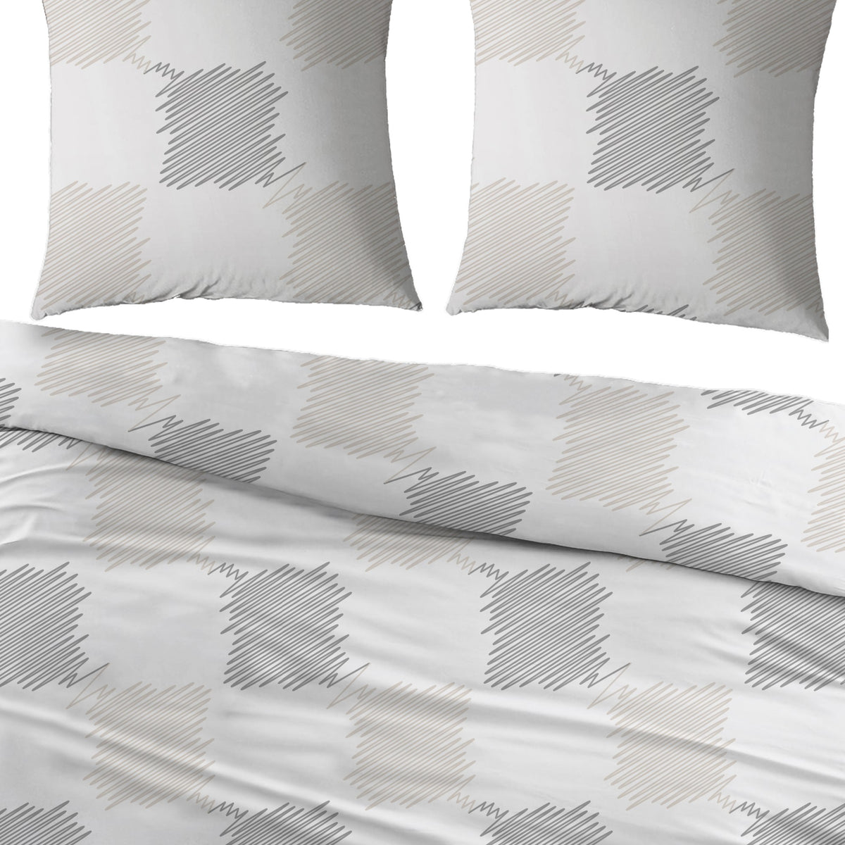 Sleepnight dekbedovertrek percale Oranges taupe gris