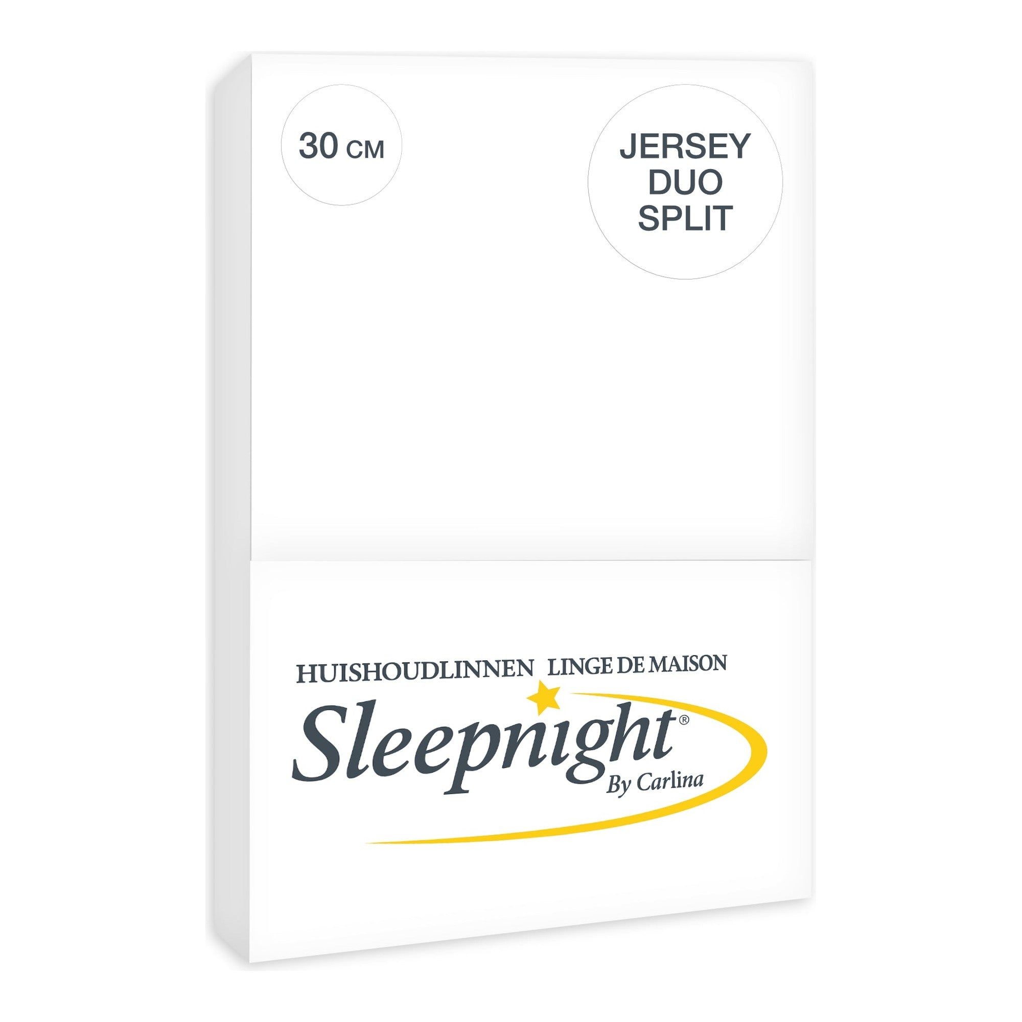 Sleepnight Duo Split hoeslaken jersey, wit