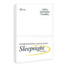 Sleepnight hoeslaken flanel 30 cm wit