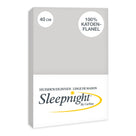 Sleepnight hoeslaken flanel 40 cm grijs