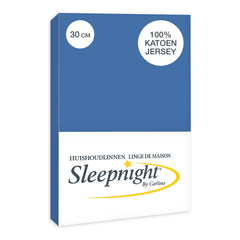 Sleepnight Hoeslaken Jersey 30 cm Blauw