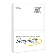 Drap-housse Sleepnight en coton 30 cm Blanc