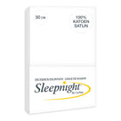 Sleepnight hoeslaken satijn 30 cm wit