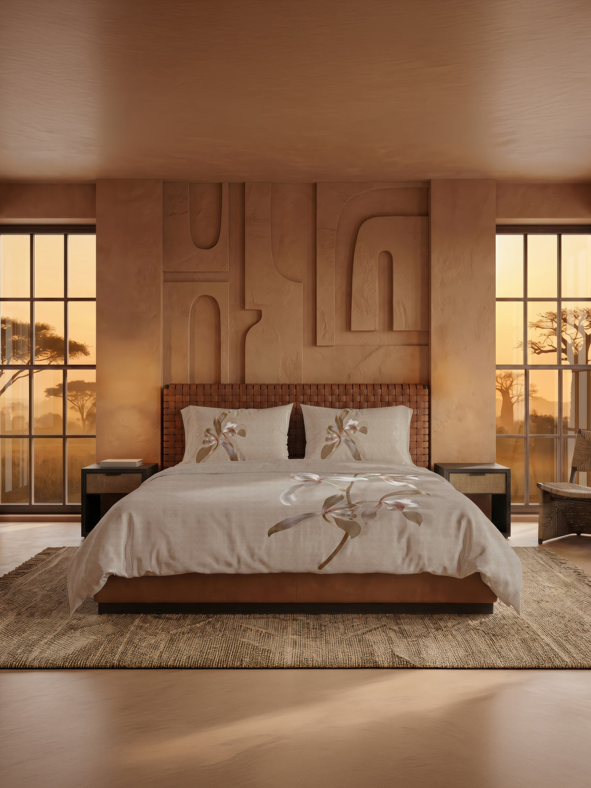 Heckettlane Dekbedovertrek Satijn Nairobi Taupe Grey