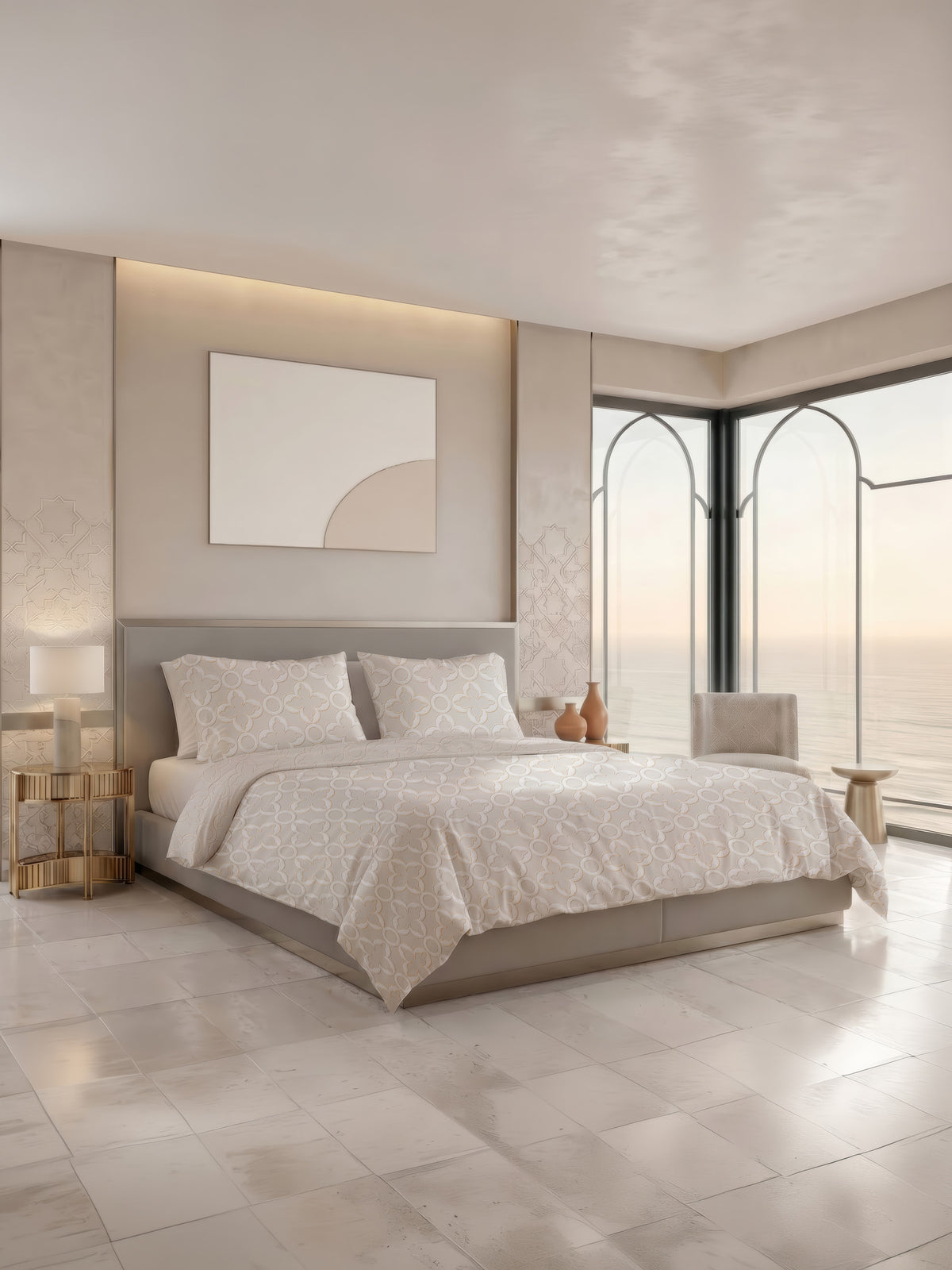 Heckettlane Dekbedovertrek Lyocell Satijn Casablanca Off-White