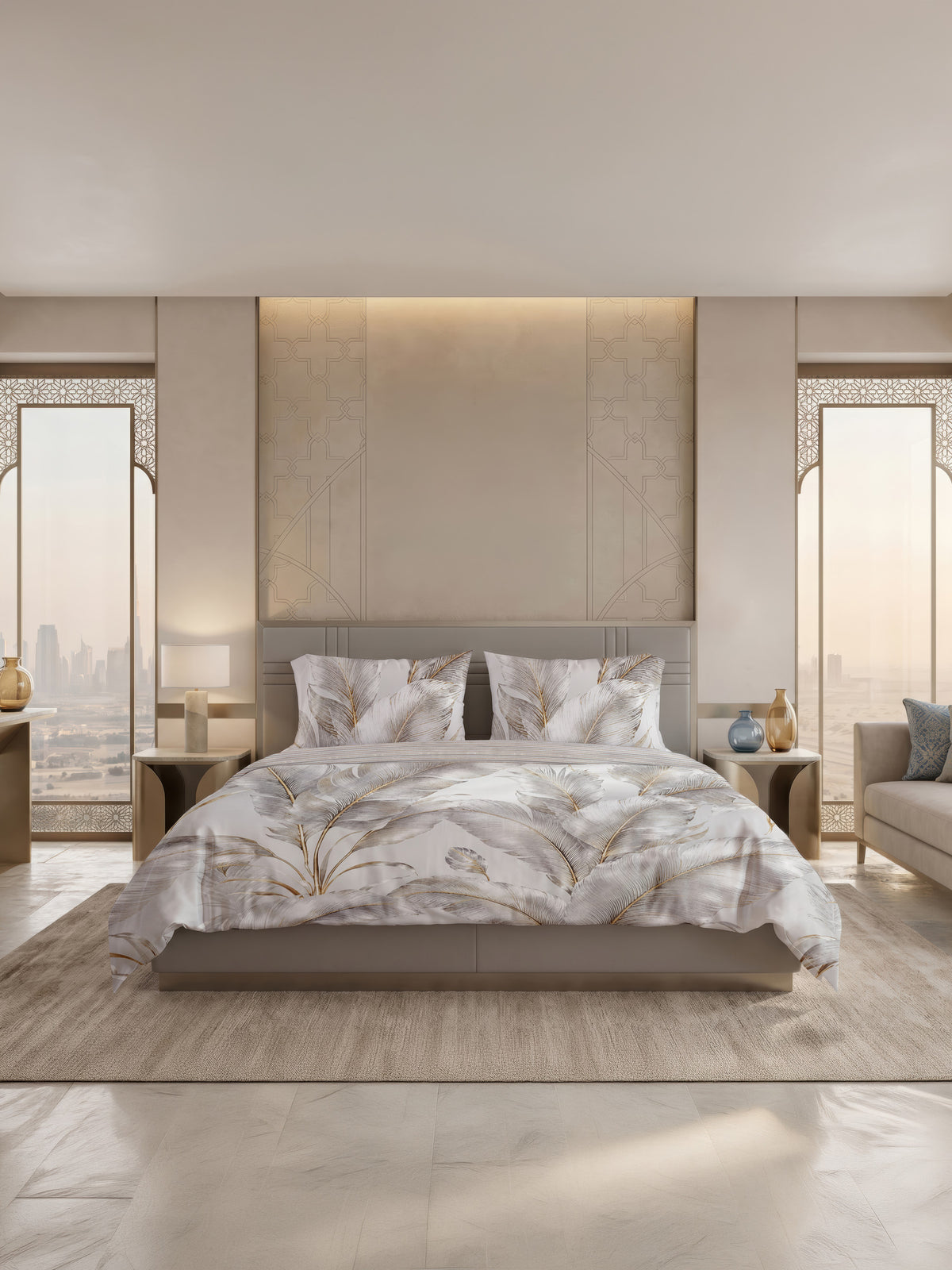 Heckettlane Dekbedovertrek Lyocell Satijn Dubai Gold