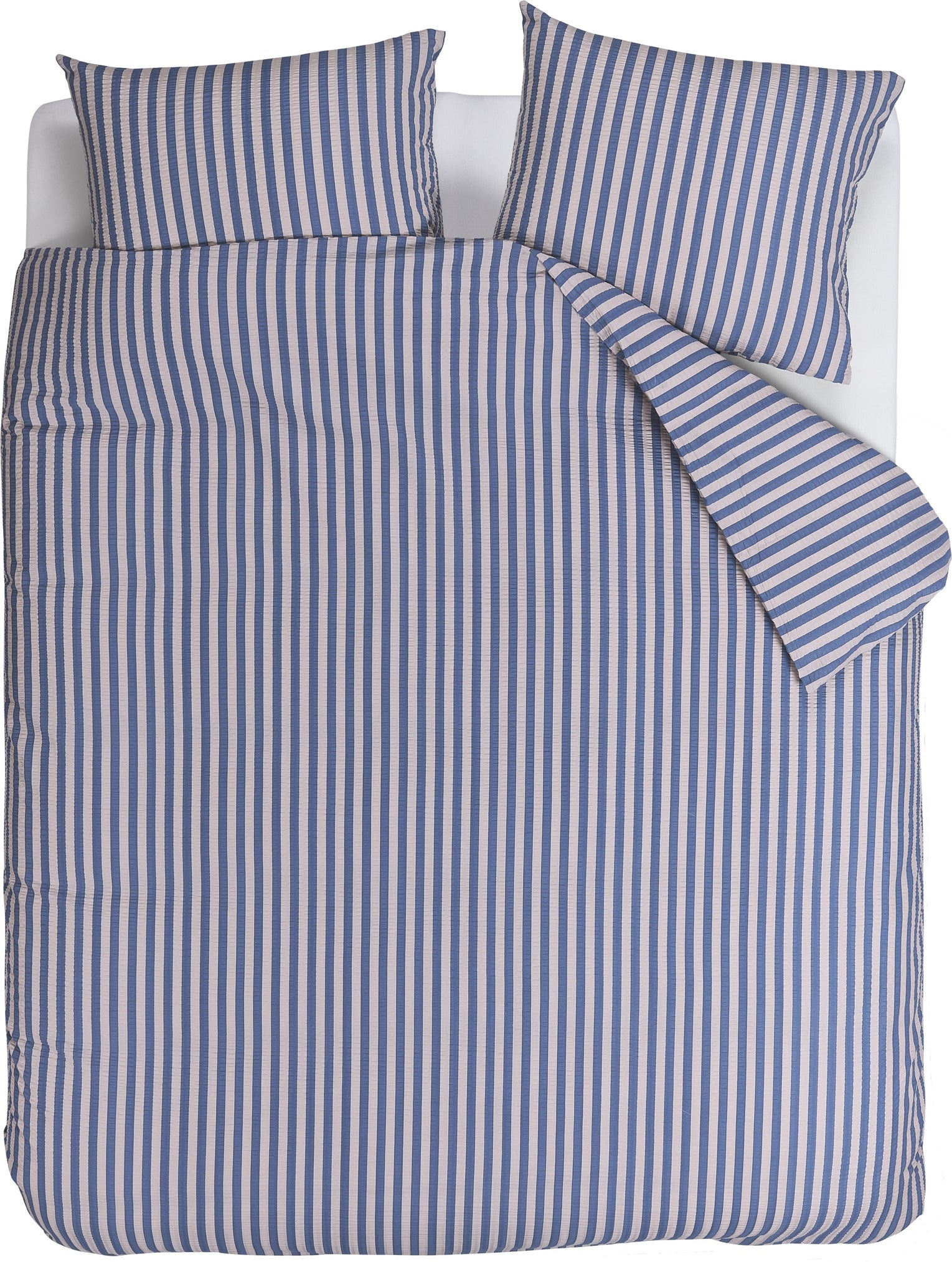 Beddinghouse Dekbedovertrek Seersucker Veya - Blauw