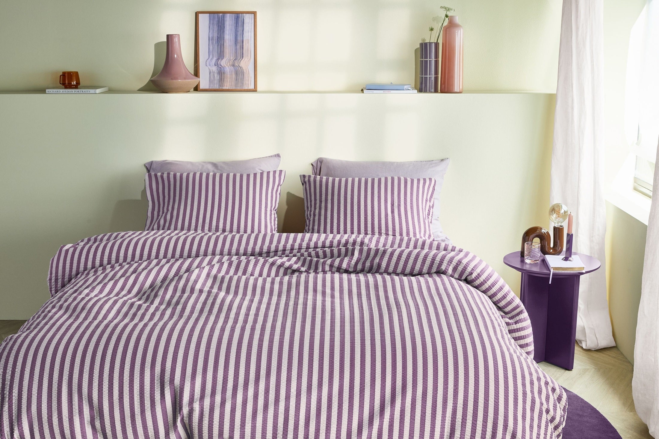 Beddinghouse Dekbedovertrek Seersucker Veya - Mauve