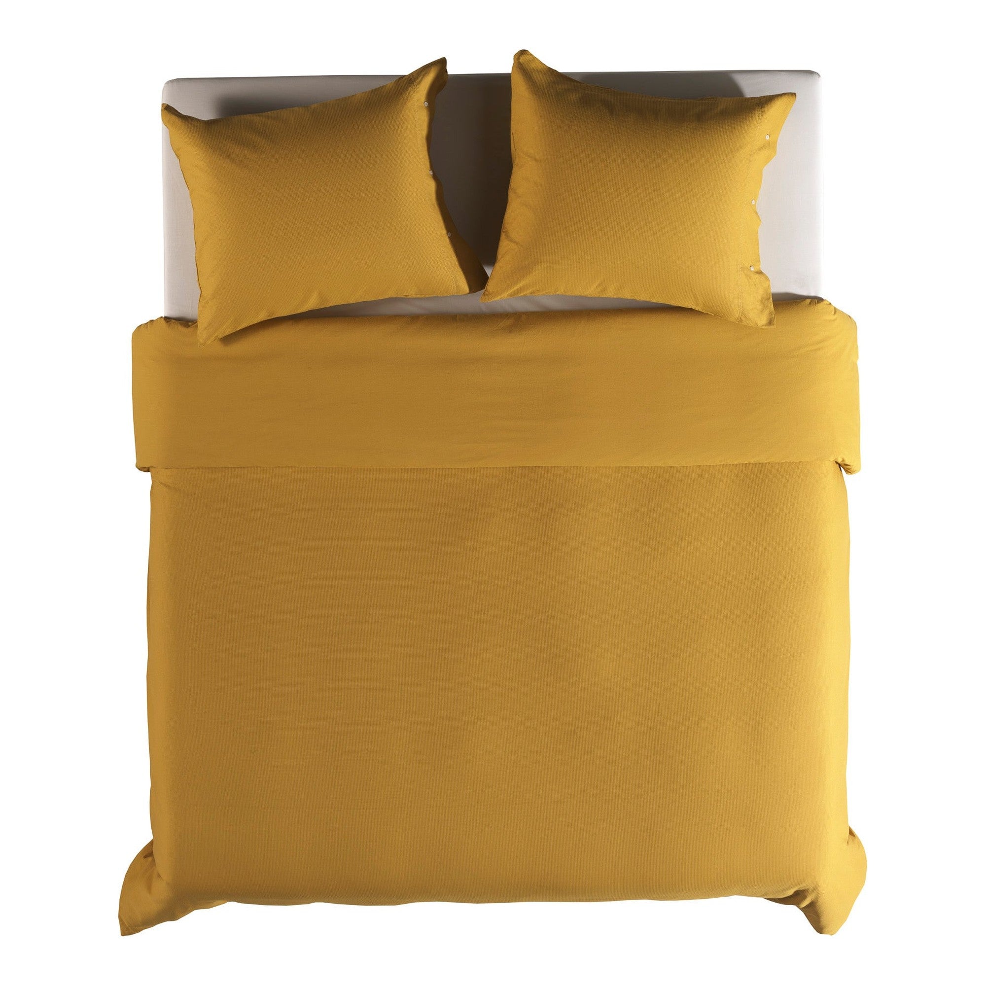 Yellow dekbedovertrek Cialda Ochre Gold katoen