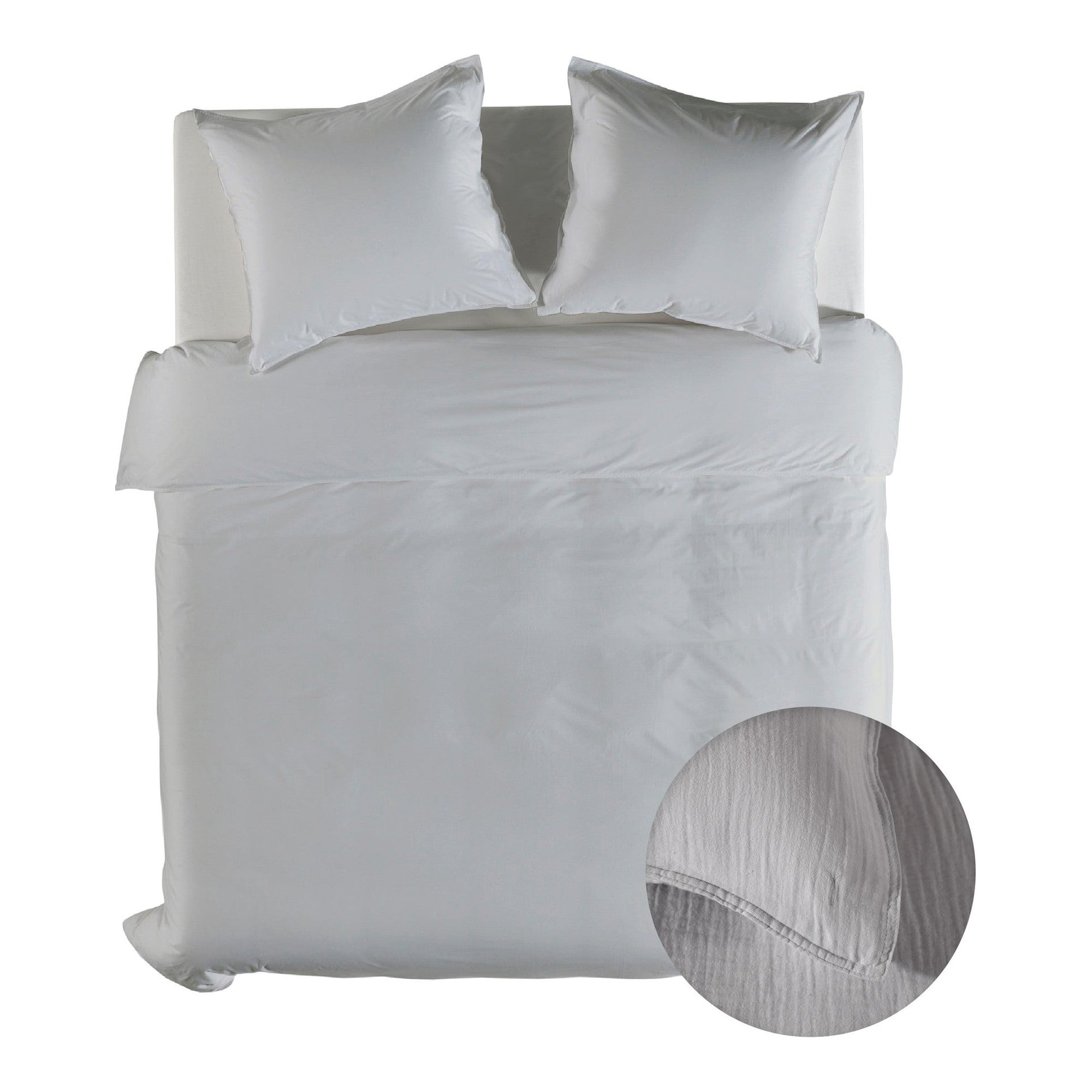 Yellow dekbedovertrek Suite Guadeloupe Vaporous Grey mousseline