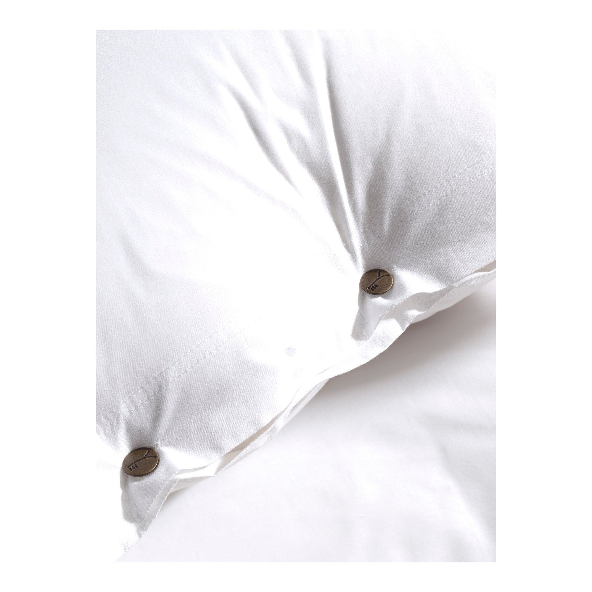Yellow dekbedovertrek Percale Optic White katoen percale