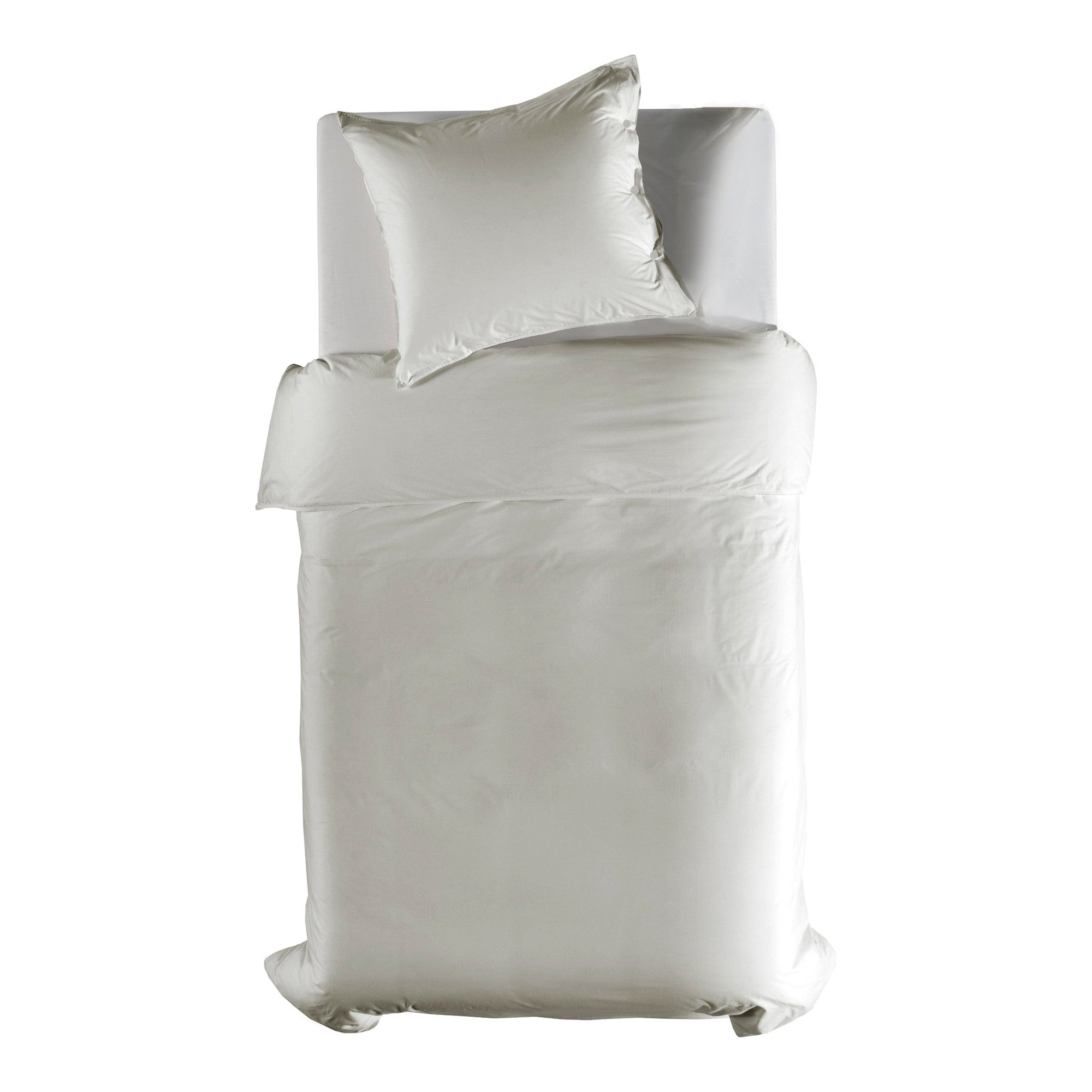 Yellow dekbedovertrek Percale Tender Grey katoen percale