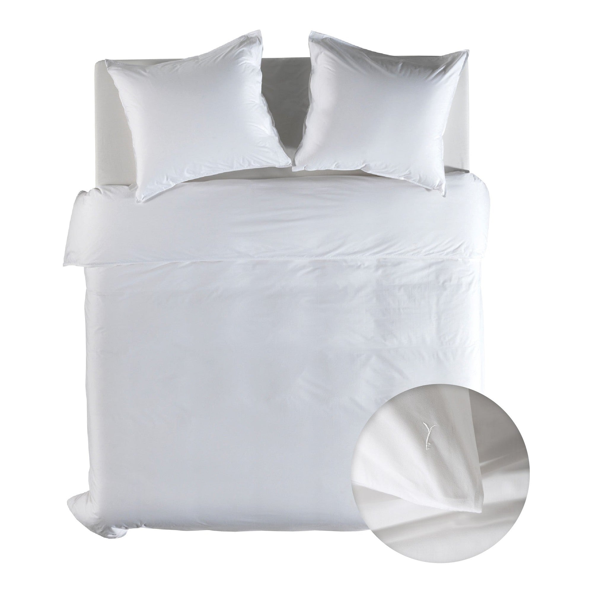 Yellow dekbedovertrek Suite Mumbai Blanc de Blanc katoen percale