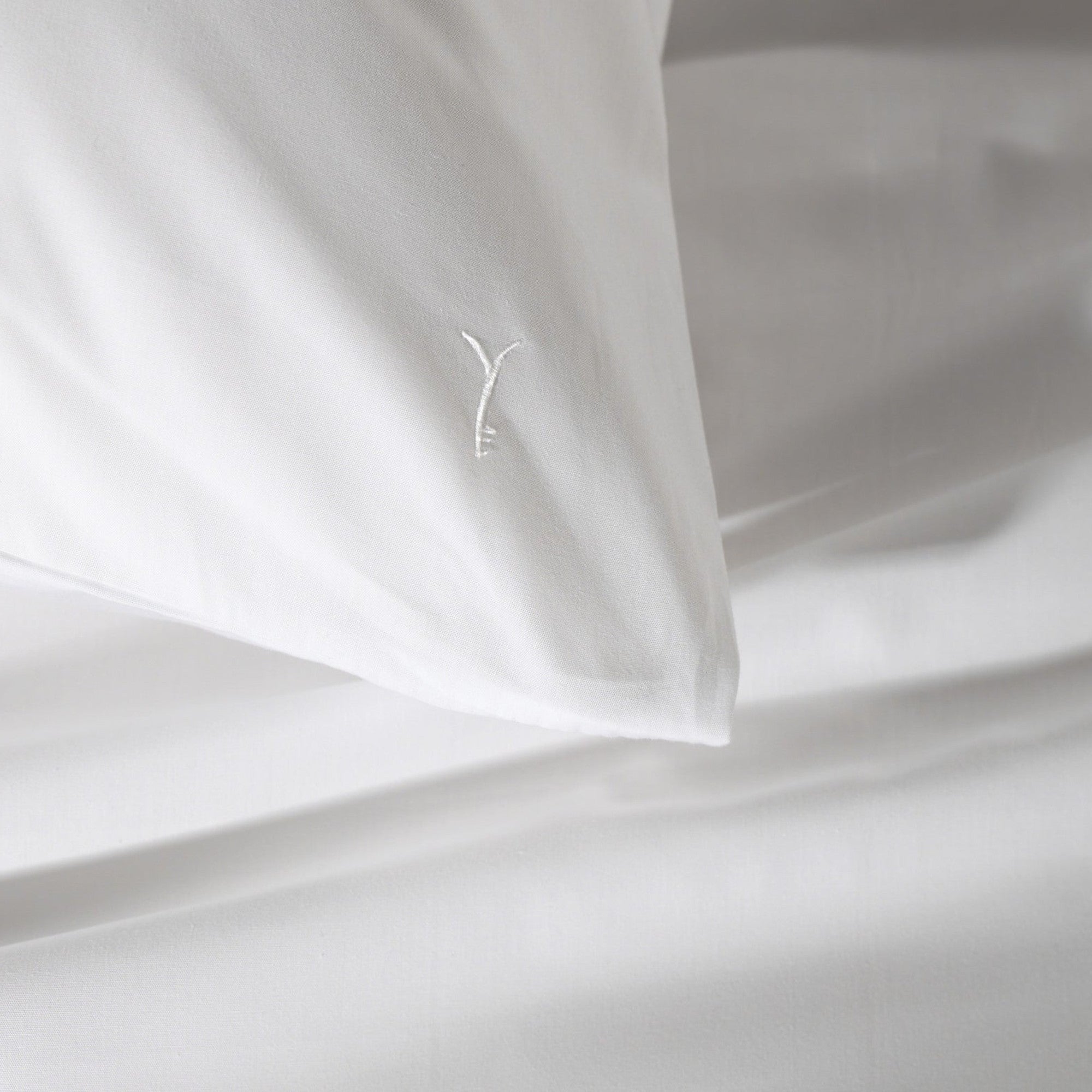 Yellow dekbedovertrek Suite Mumbai Blanc de Blanc katoen percale