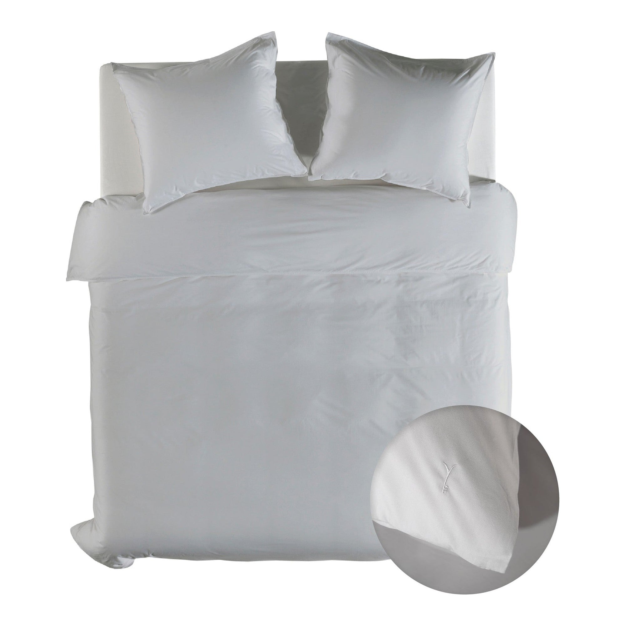 Yellow dekbedovertrek Suite Mumbai Vaporous Grey katoen percale
