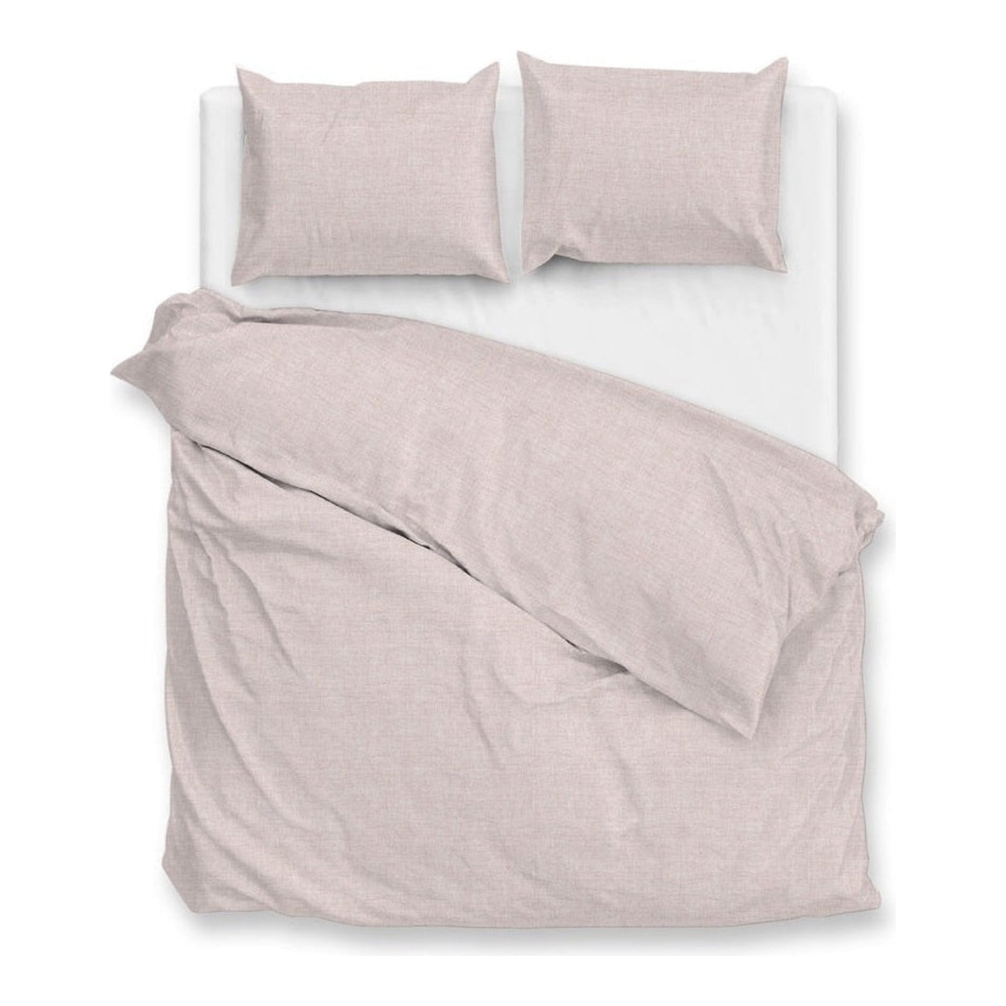 Zo Home dekbedovertrek flanel Flanella di Lino Shell Nude