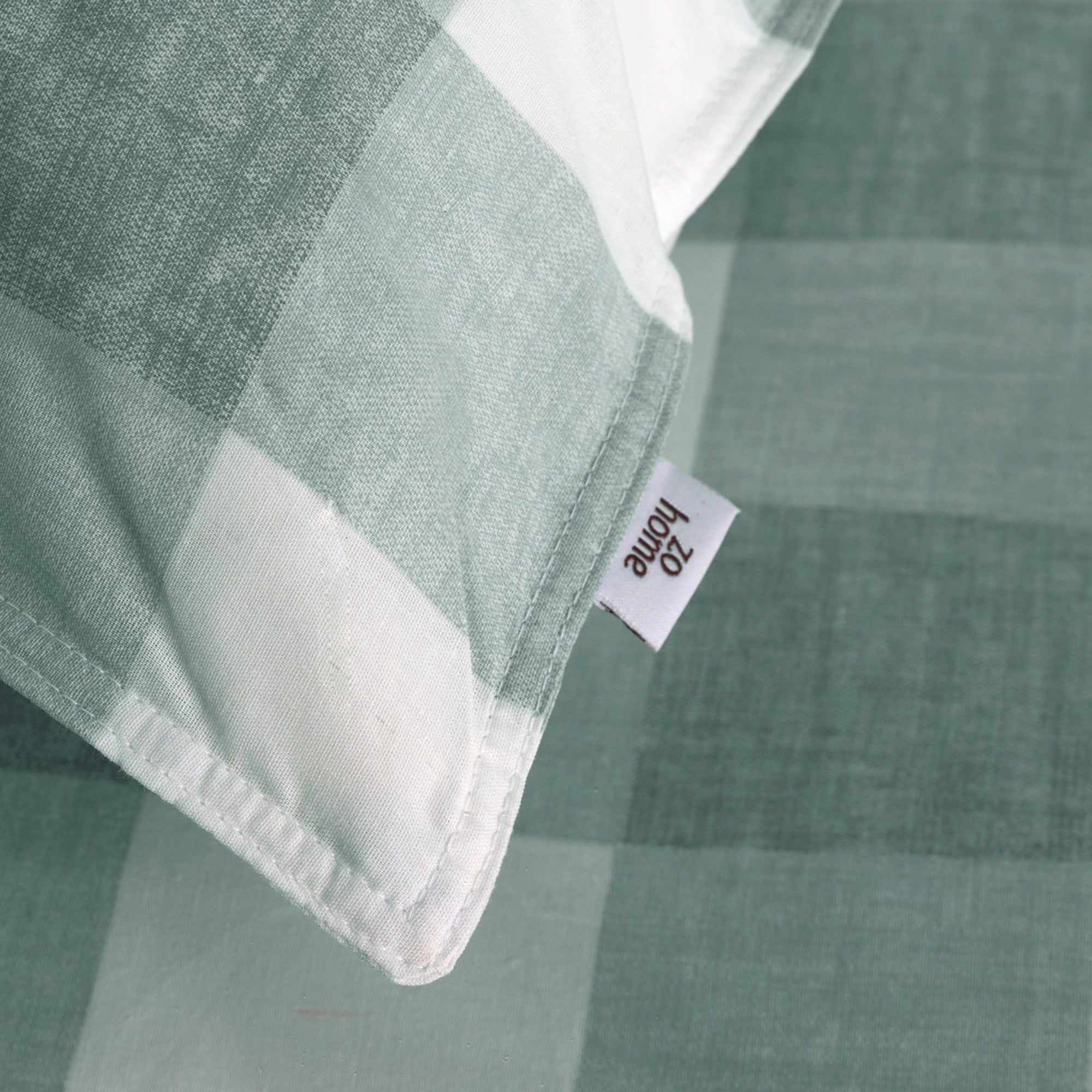 Zo Home dekbedovertrek Quattro Di Lino Mint Green katoen