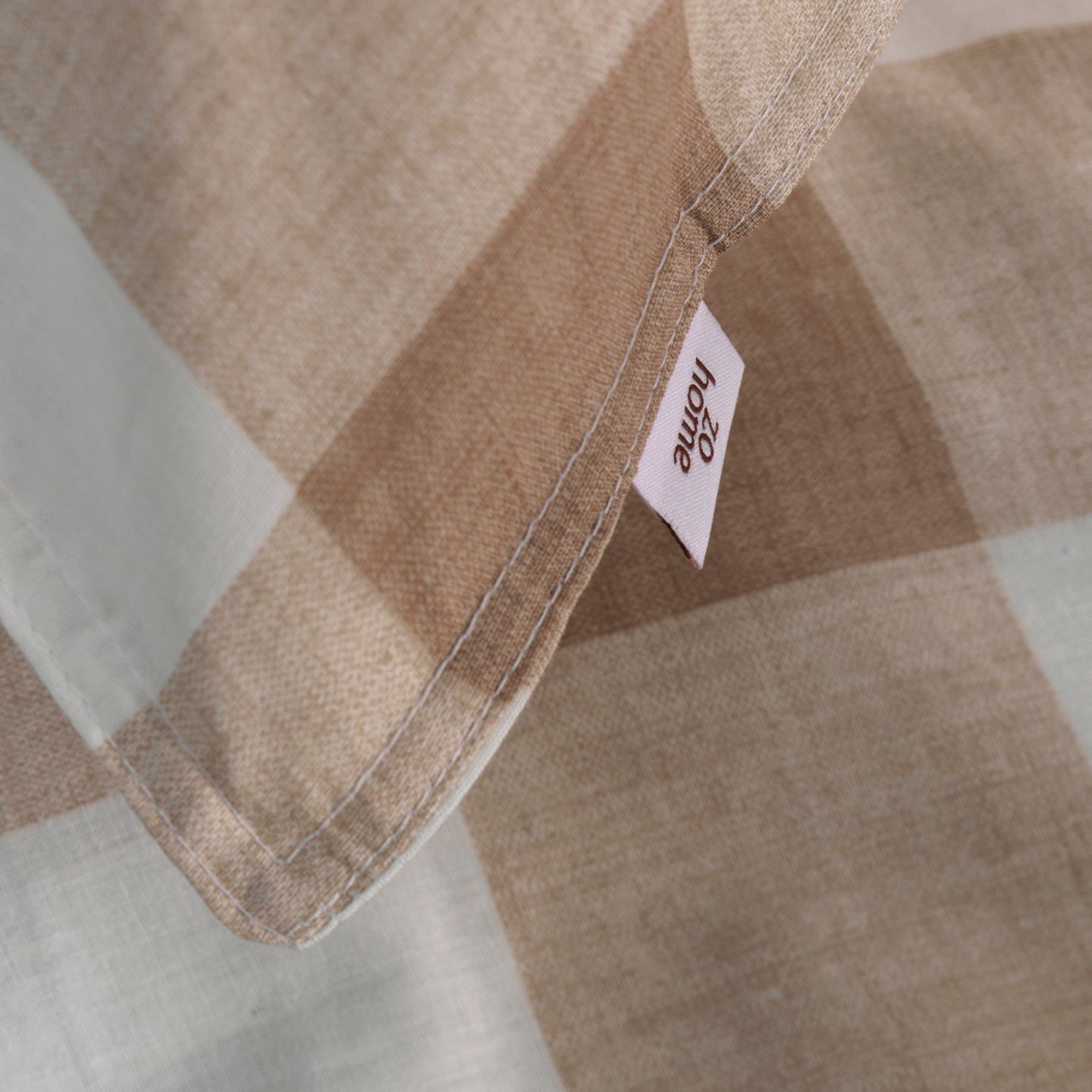 Zo Home dekbedovertrek Quattro Di Lino Sandy Beige katoen