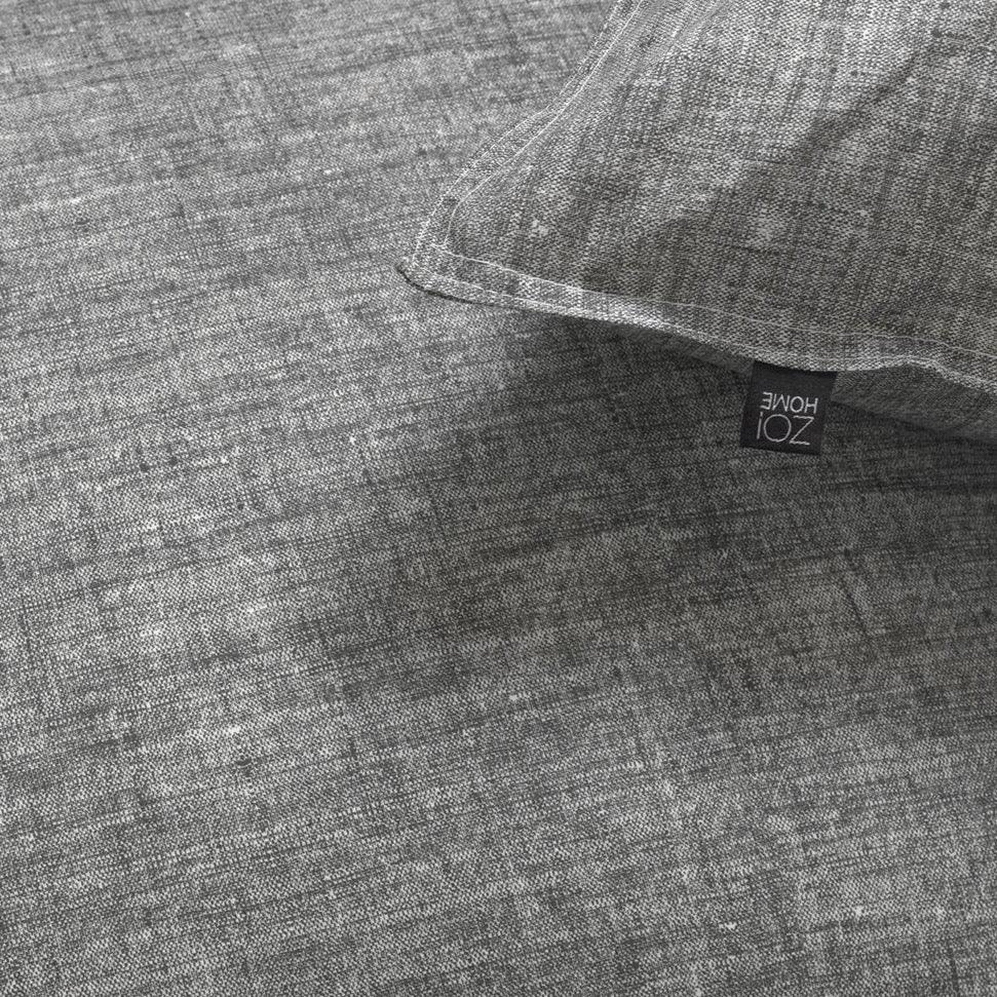 Zo Home dekbedovertrek Lino Dark Grey katoen