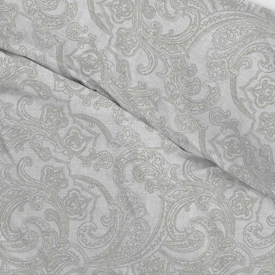 Zo Home Dekbedovertrek Katoen Paisley di Lino Dove Grey