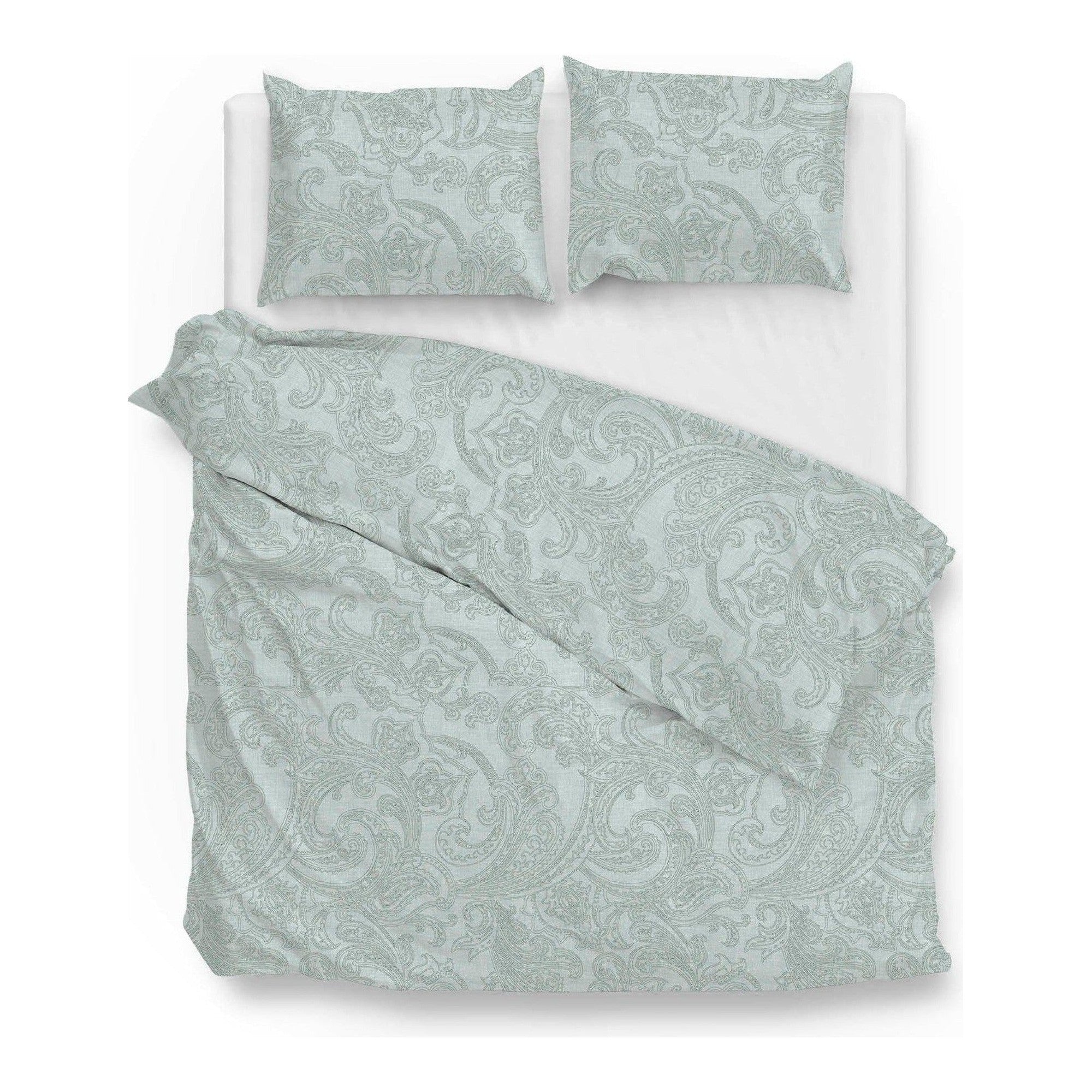 Zo Home dekbedovertrek katoen Paisley di Lino mint Green