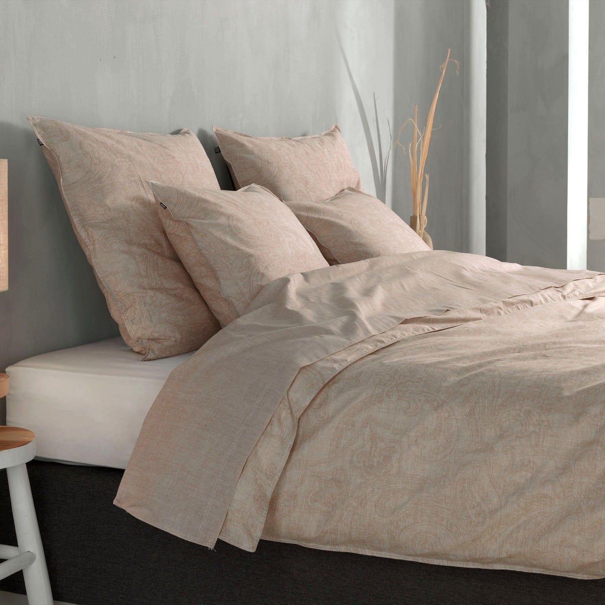 Zo Home dekbedovertrek katoen Paisley di Lino Sandy beige
