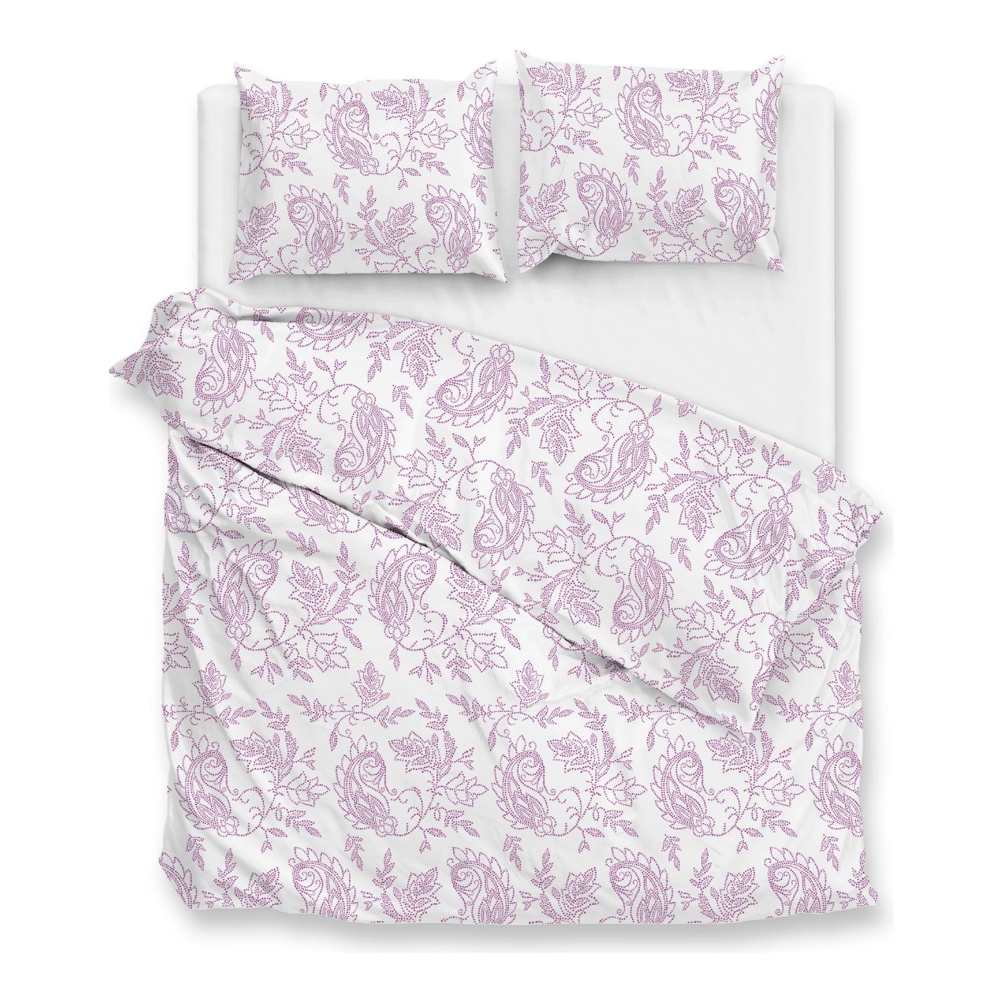 Zo Home dekbedovertrek Indiano Lilac Pink katoen percale