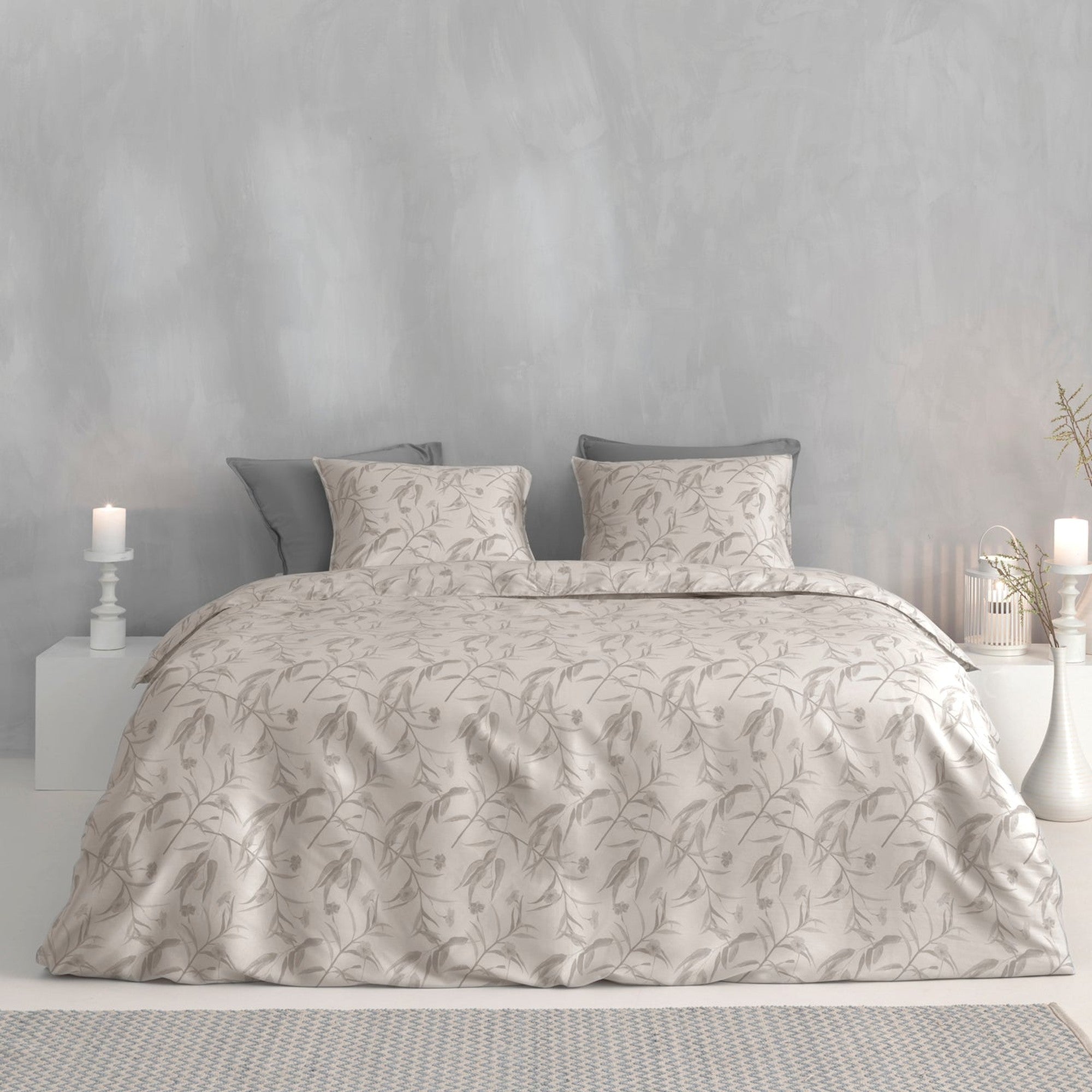 Zo Home dekbedovertrek Fiori di Satinado Off white katoen-satijn